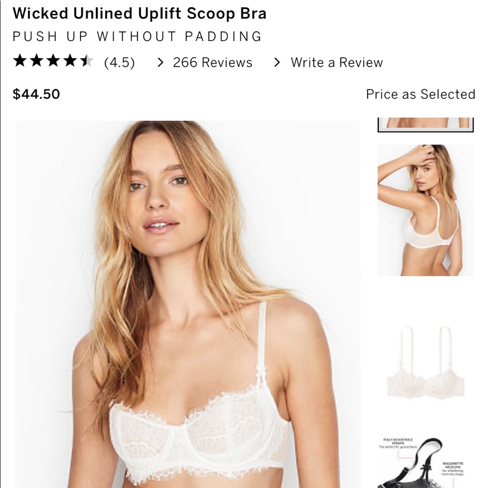VICTORIA SECRET DREAM ANGELS BRA Wicked Unlined